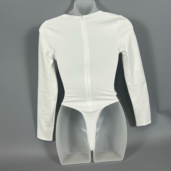 NWT! Fashion Nova Maryann Cut Out Bodysuit - White - Picture 6 of 6